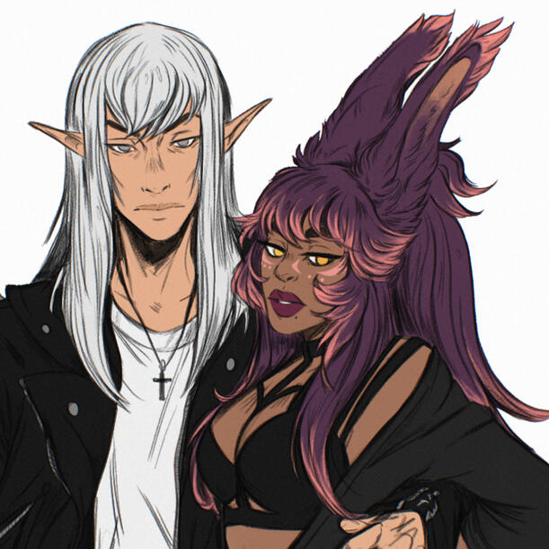 Mavre and Estinien by Morim